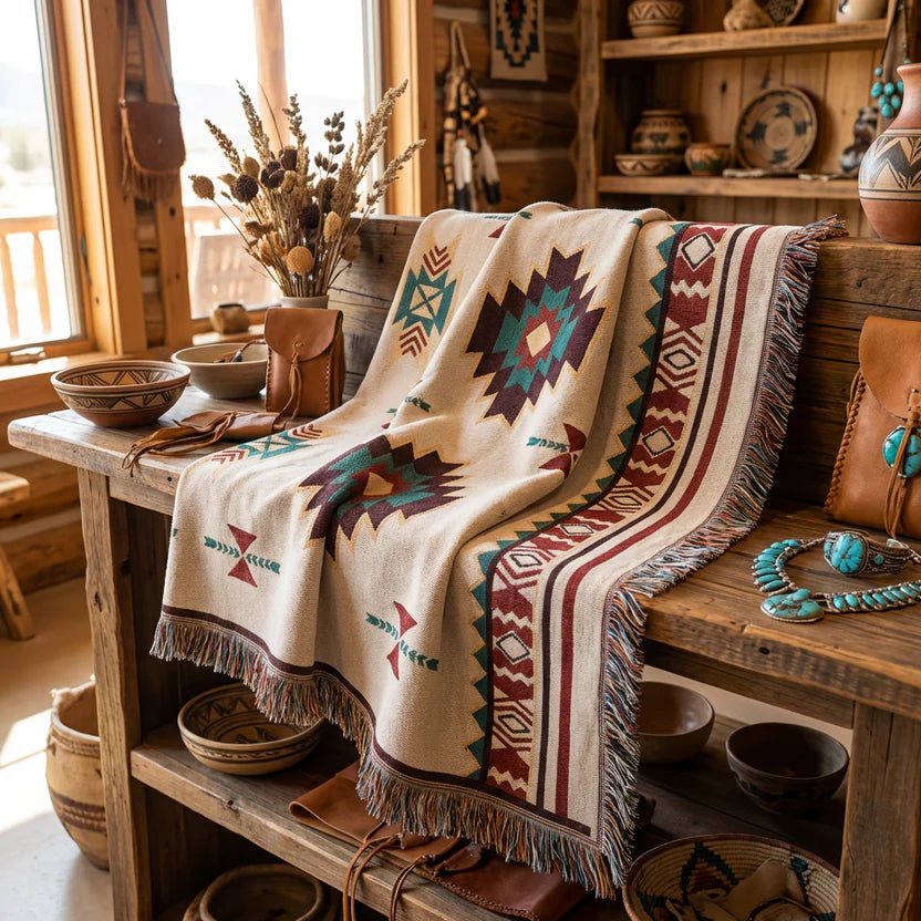 RedHawk Woven Tapestry Blanket