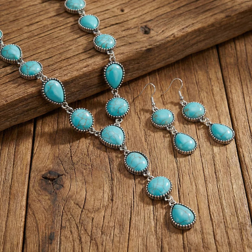 RedHawk Navajo Necklace-Earring set